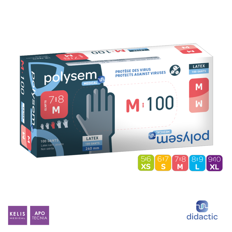 Gants d’examen Polysem en latex | DIDACTIC